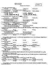 Đề thi học kì II môn Hóa học 11 - Mã đề 111